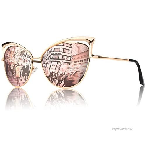 GQUEEN Futuristic Mirrored Sunglasses for Women Shield Shades Rimless UV400 MEO5