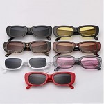 Grainas Retro Rectangle Sunglasses for Women Men Fashion Vintage Square Frame Glasses UV 400 Protection Driving Eyewear