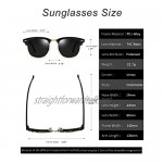Mens Sunglasses Polarised Half Frame Sun Shades Classicl Semi Rimless Cat.3 Sun Glasses for Women UV400 Protection with Case