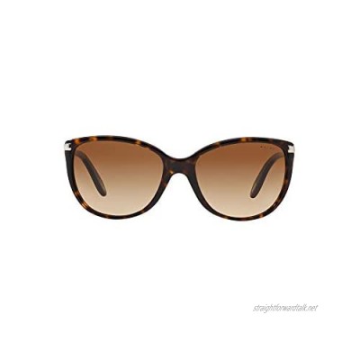 Ralph by Ralph Lauren Women's 0RA51600/13 Sunglasses Dark Tortoise/Brown Gradient 57