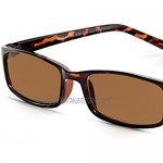 Read Optics Sun Readers +2.50: Protective Reading Sun-Glasses for Men/Women with UV-400 Tinted Premium Anti-Glare Brown High Clarity Rayguard Lens (1 to +3.5). Durable Tortoiseshell Polycarbonate