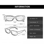 Rectangle Sunglasses for Women Men 2 Pack 90’s Vintage Driving Square Small Glasses UV400 Protection