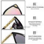 Skull Polarised Sunglasses for Women Men Vintage Fashion Sunglasses Cat Eye Eyewear UV400 Protection