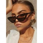 Slim Cat Eye Leopard Sunglasses Women Ladies Retro Vintage Cateye Reflective IBIZA 2020