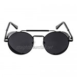 Steampunk Deep Blinder Sunglasses Retro Women Mens Round Goggles Glasses UV400