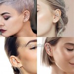 Adramata 14 Pcs Ear Wrap Crawler Hook Earrings Earcuffs Earrings for Women Girls Climber Piercing Ear Cartilage Cuff Earrings