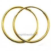 Arranview Jewellery 9ct Gold 10mm Plain Sleeper Hoops (1 Pair)