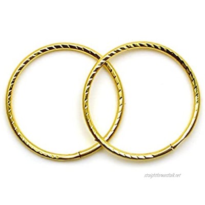 Arranview Jewellery 9ct Gold 14mm Diamond Cut Sleeper Hoops (1 Pair)