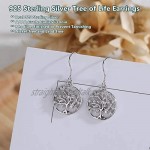 CELESTIA Tree of Life Earrings for Women and Girls Solid 925 Sterling Silver Life Tree Eardrop Fine Jewellery Birthday Kinship Friendship Mother's Day Gifts with Polishing Cloth and Box