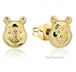 Disney Couture Kingdom Winnie the Pooh Gold-Plated Pooh Bear Character Studs