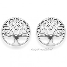 Heather Needham Sterling Silver Tree of Life Earrings - Yggdrasil stud earrings - Size: 12mm - .Branded Gift Box. 5297