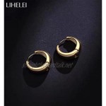 LIHELEI Silver Hoop Earring for Women with Tiny Cubic Zirconia S925 Sterling Silver Huggies Cuff Cartilage Earring Set - Hand Made Silver/Gold/Rose Gold
