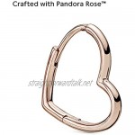 Pandora Jewelry Asymmetric Heart Hoop Pandora Rose Earrings