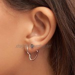 Pandora Jewelry Asymmetric Heart Hoop Pandora Rose Earrings