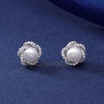 PEARLOVE Freshwater Pearl Earrings for Women Hypoallergenic 925 Sterling Silver Pearl Stud Earrings Jewellery Gift for Women with Box