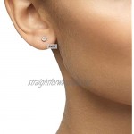 Silver Stud Earrings for Women 4 Pairs S925 Sterling Silver Round Cubic Zirconia Stud Earrings Set Mens Earrings Sleeper Cartilage Studs Gifts for Women (2mm/3mm/4mm/5mm)