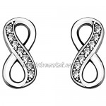 SOFIA MILANI - Women's Earrings 925 Silver - Infinity Stud Earrings - 20285