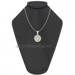 Belinda Jewelz Silver with 14k Gold Round Balinese Earrings and Pendant Set