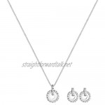 Elli Women's Silver Xilion Cut Jewellery Set - 45cm length