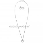 Elli Women's Silver Xilion Cut Jewellery Set - 45cm length