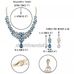 EVER FAITH Women's Crystal Wedding Floral S-Shaped Teardrop Necklace Earrings Set