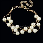 Kyoidy White Pearl Necklace China Freshwater Pearl Necklace Jewelry Bracelet Earring Set Gold