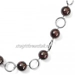 TJC Bead Sting Drop Dangle Jewellery Set for Women Garnet in Stainless Steel
