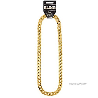 Adult Gold Gangster/Rapper Chain Necklace 81cm