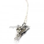 Beaux Bijoux LOTR Lord of The Rings Hobbit Arwen EVENSTAR Silver Tone Necklace Crystal Pendant Prop Replica in Blue Gift Box - Arwen Evenstar Necklace