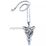 Beaux Bijoux LOTR Lord of The Rings Hobbit Arwen EVENSTAR Silver Tone Necklace Crystal Pendant Prop Replica in Blue Gift Box - Arwen Evenstar Necklace
