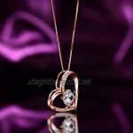 Heart Necklaces 5A Cubic Zirconia Jewellery Necklaces for Women 18k Gold Plated Silver Necklace Gifts Jewelry for Women Mum Girls