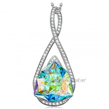 Kate Lynn - Encounter on Glacial Lake - Necklace Crystals from Austria Multicolor Pendant for Women Metal Copper Jewellery Gift with Gift Box Packaging