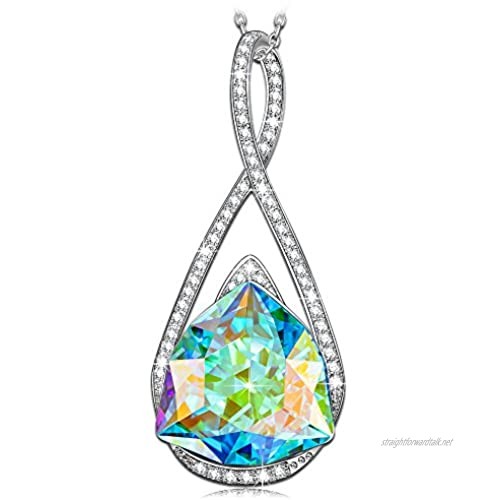 Kate Lynn - Encounter on Glacial Lake - Necklace Crystals from Austria Multicolor Pendant for Women Metal Copper Jewellery Gift with Gift Box Packaging