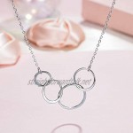 LOVEMY Great Grandma Gifts Four Generations Necklace for Nana Gifts - Sterling Silver Four Circles Infinity Necklace for Women for Grandma Nana Gifts from Grandchildren