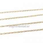 MARKYLIS - REAL 9ct GOLD FINE TWISTED PRINCE OF WALES TWIST ROPE STYLE CHAIN NECKLACE LADIES - 0.8mm - 24inch - 24