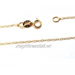MARKYLIS - REAL 9ct GOLD FINE TWISTED PRINCE OF WALES TWIST ROPE STYLE CHAIN NECKLACE LADIES - 0.8mm - 24inch - 24