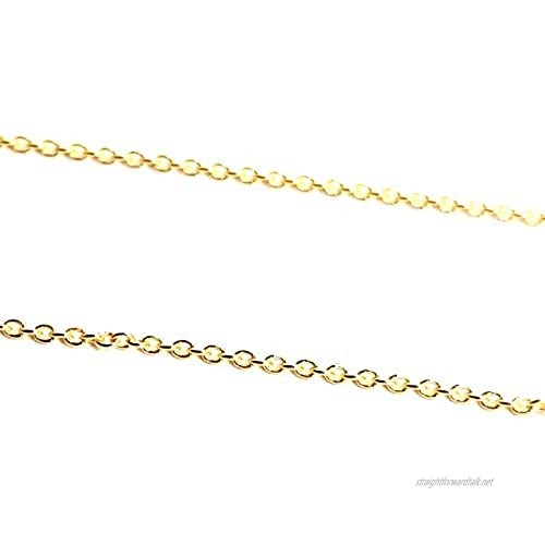 Markylis - Real Stunning 9ct Gold FINE Micro Belcher Link Anchor Chain Necklace - 0.8mm - 22inch - 22"