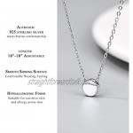 PROSILVER 925 Sterling Silver Necklace Heart/Cross/Round/Star/Moon/Triangle/Vertical Dainty Choker 16-18 Adjustable Come Gift Box