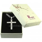 Rapid Spirit Stainless Steel the Lords Prayer Cross Pendant with English Scripture With Chain - Length 65cms