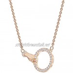 Swarovski Women's Symbolic Pendant Necklace Finely Cut Stones in White with a Rose-gold Tone Plated Chain from the Swarovski Symbolic Collection