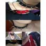 Trendy Punk PU Leather Alloy Spike Rivet Choker Necklace em colares gargantilha for Unisex Rock Night Club Collar Jewelry 1pcs