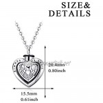 Urn Necklace for Ashes 925 Sterling Silver Heart Pendant Keepsake Jewellery Memorial Gifts for Women