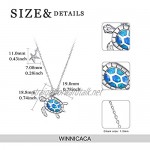 WINNICACA Ocean Theme Pendant Sterling Silver Turtle/Mermaid/Jellyfish/Dolphin Necklace for Women Gifts