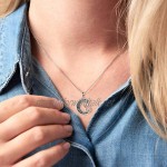 YFN Sterling Silver Wolf Necklace Jewellery for Women Celtic Knot Wolf Moon Pendant Necklace Gifts for Men Girls
