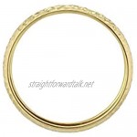 Carissima Gold 9 ct Yellow Gold 5 mm Diamond Cut Ring