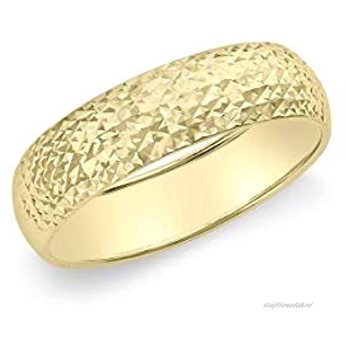 Carissima Gold 9 ct Yellow Gold 5 mm Diamond Cut Ring