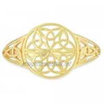 Carissima Gold Women's 9ct Yellow Gold 12mm Round Filigree Ring #P