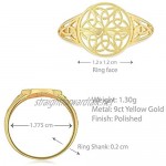 Carissima Gold Women's 9ct Yellow Gold 12mm Round Filigree Ring #P
