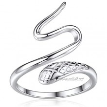 Dainty Snake/Cat&Dog Paw Rings for Women 925 Sterling Silver Adjustable Finger Rings Cute Jewelry(with Gift Box)