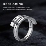 GDDX Thumb Never Give Up Rings Sterling Silver Adjustable Band Rings Jewellery For Women Mens